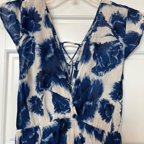 Billabong Woman’s Blue/off white Floral Maxi Dress Size:Small summer/beach - Picture 6 of 14